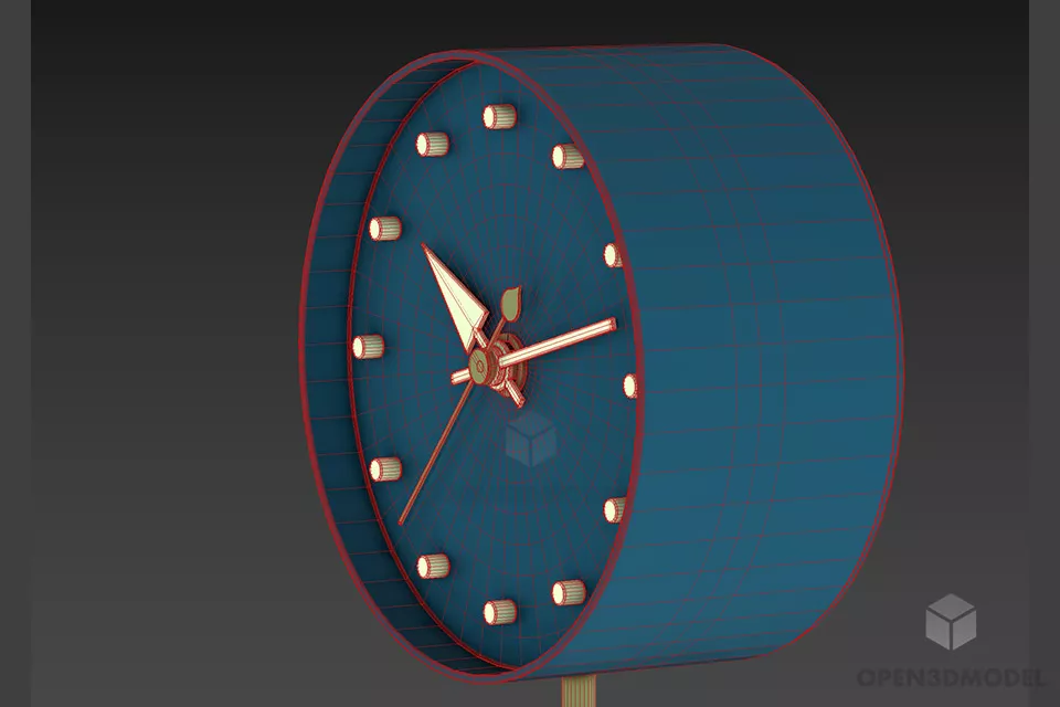 Clock Vitra Electronic Device 3d model 2
