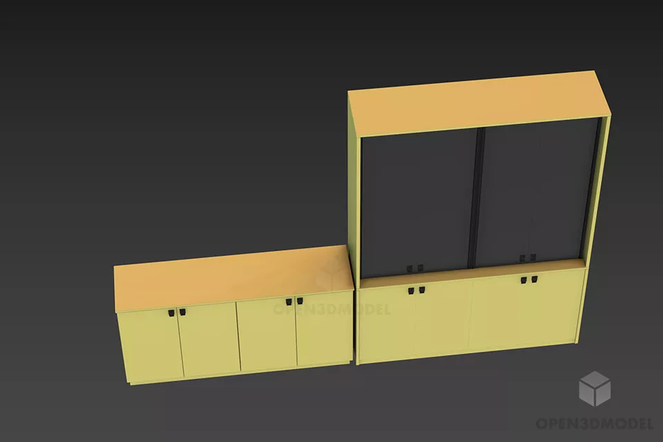 Drawer Rack Tv Stand 3d model