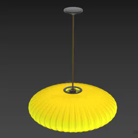 Pendant Lamp Nelson, Oval Lamp Shade 3d model