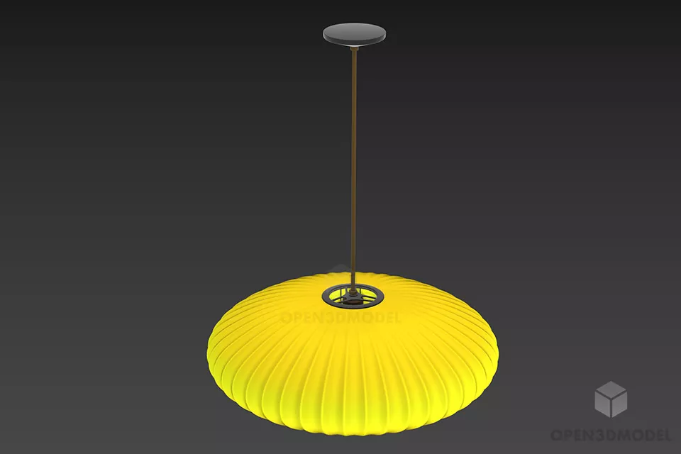 Modernism Curved Lamp 3d model
