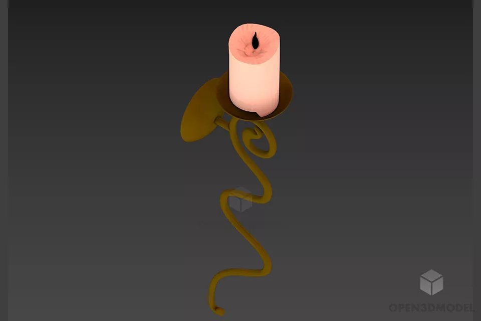 Antique Bronze Frame Sconce 3d model