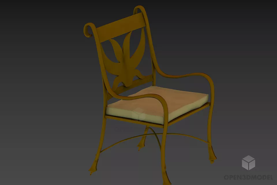 Folding Chair, Lantern Seat 3d model