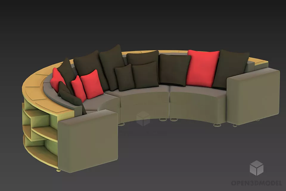 Wall Mounted Simple Shelf G Shape 3d model