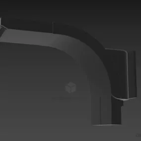 Modern Stainless Steel Kitchen Faucet 3d model