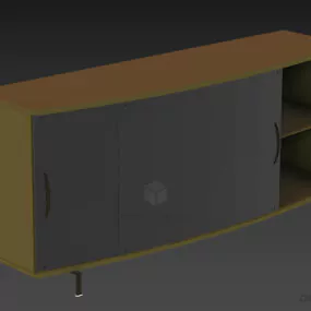 Locker Isolar, Curved Face Cabinet 3d model