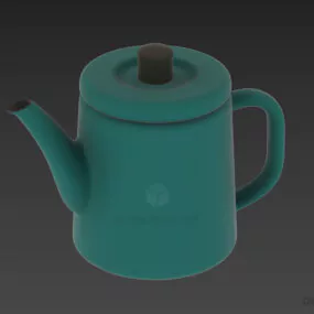 Aluminum Teapot With Cap 3d model