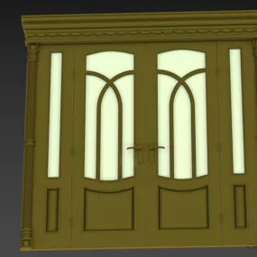 Boutique Door, European Door Style 3d model