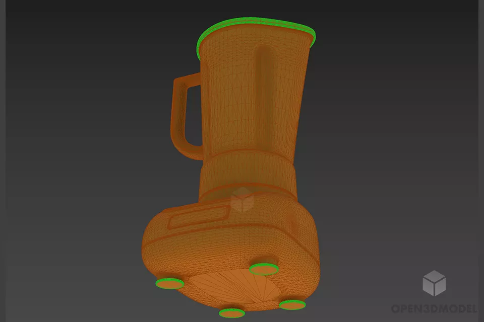 Kitchen Fruit Blender Machine 3d model 2
