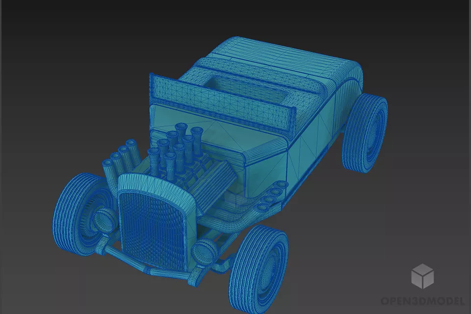 Toy Car, Classic Car 3d model 2