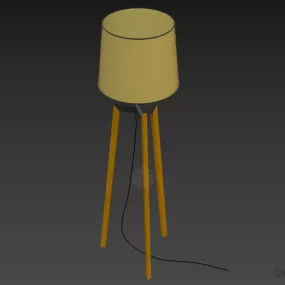 Torchere Floor Lamp With Three Legs 3d model