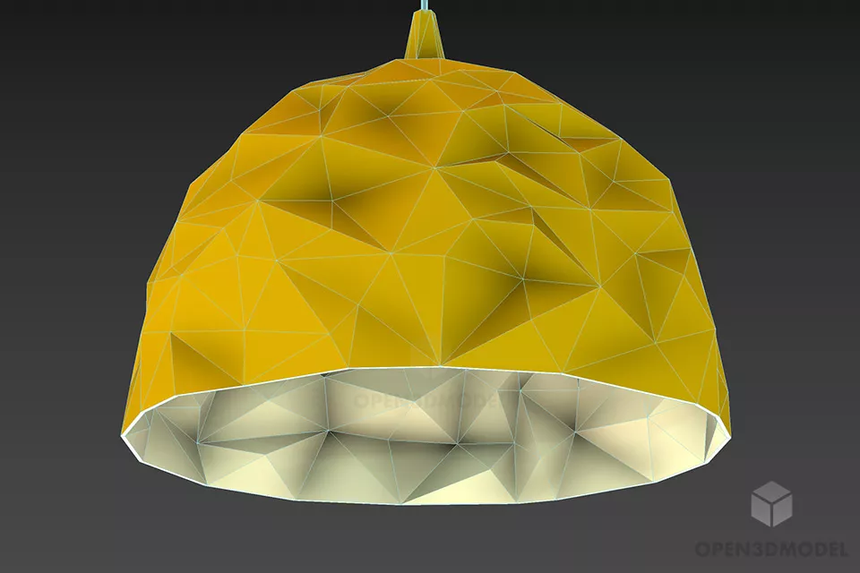 Pendant Lamp Polygon Shade 3d model 2
