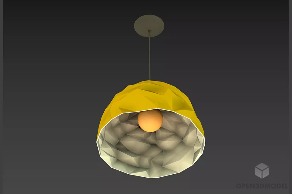 Round Ceiling Lamp Palladian Bronze Frame 3d model