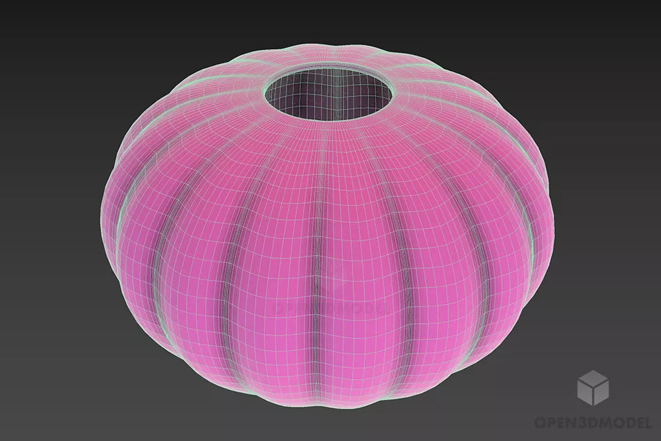 Vase Glass, Purple Glass 3d model 2