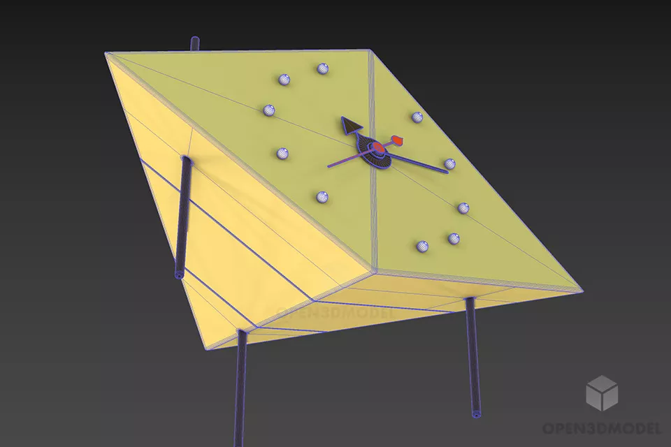 Triangle Clock Vitra 3d model 2