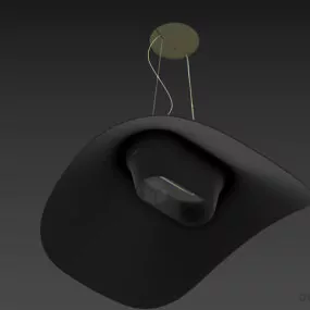 Pendant Lamp Glass Disc Shade 3d model