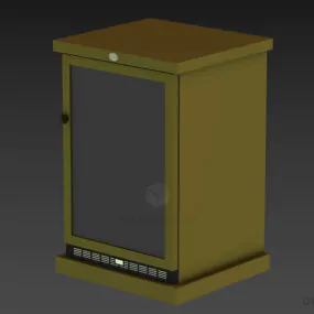 Wine Locker With Glass Door 3d model