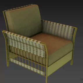 Rattan Armchair 3d model