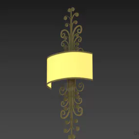 Classic Sconce Lamp, Floral Iron Lamp 3d model