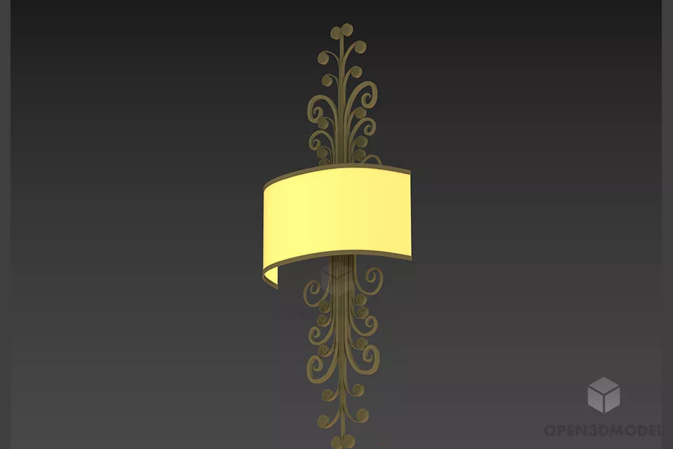Table Lamp Two Lego Blocks Shade 3d model