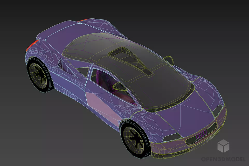 Audi Ev Car 3d model 2