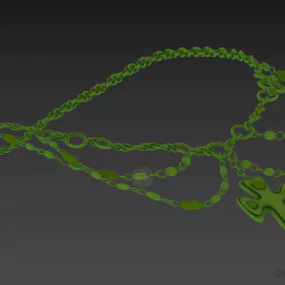 Necklace Green Jade 3d model
