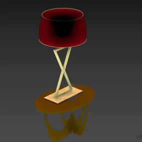 Modern Nightstand Oval Top 3d model