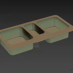 Sink Three Holes 3d model