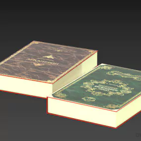 Antique Books The Wizard 3d model