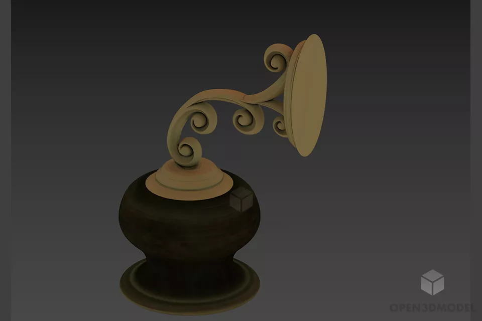 Floor Lamp Torchere Lamp Lyon 3d model