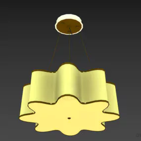 Glass Pendant Lamp Flower Shape 3d model
