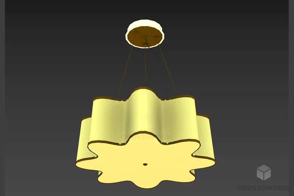 Modern Lantern Lamp With Led Bulb 3d model