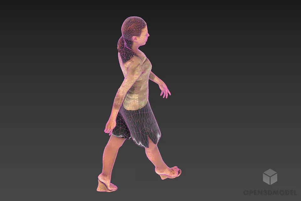 Business Girl Walking Pose Free 3d Model - .3ds, .Gsm - Open3dModel