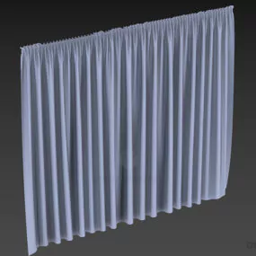 Velvet Curtain Low Poly 3d model