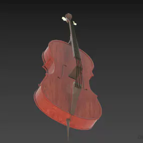 Cello Cherry Wood 3d model
