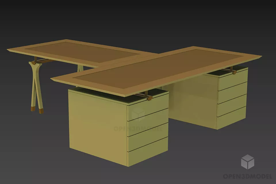 Office Combine Table Fantone 3d model