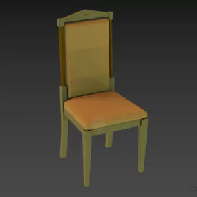Antique Restaurant Chair Turrii 3d model