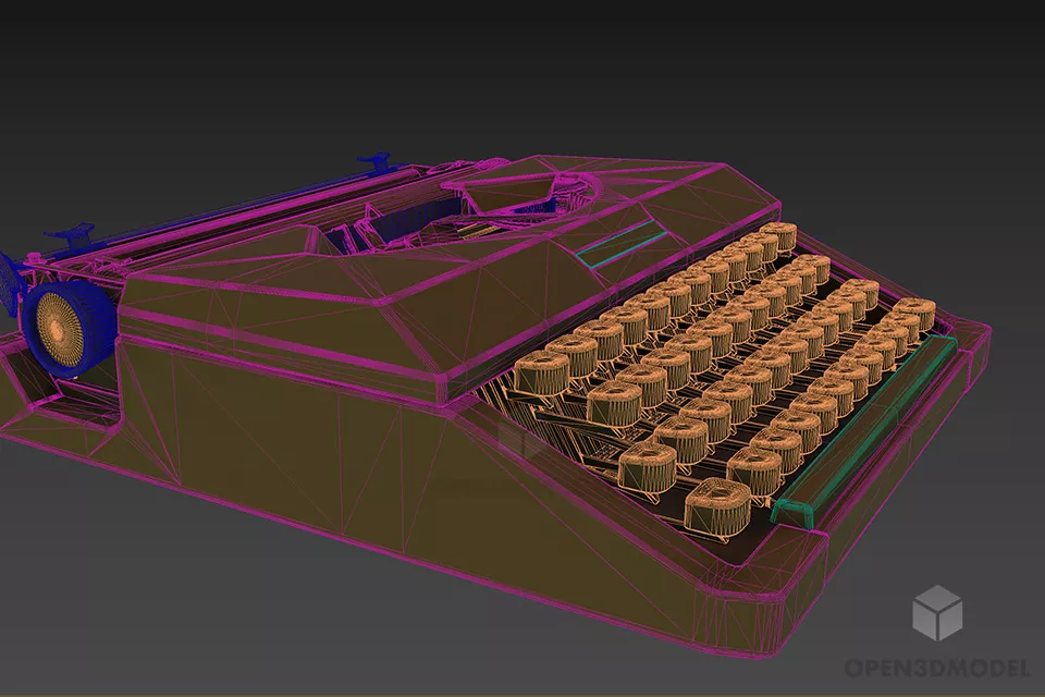 Classic Typewriter 3d model 2