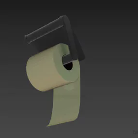 Toilet Paper Rack Inox Material 3d model