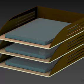 Steel Tray, Office File Rack 3d model