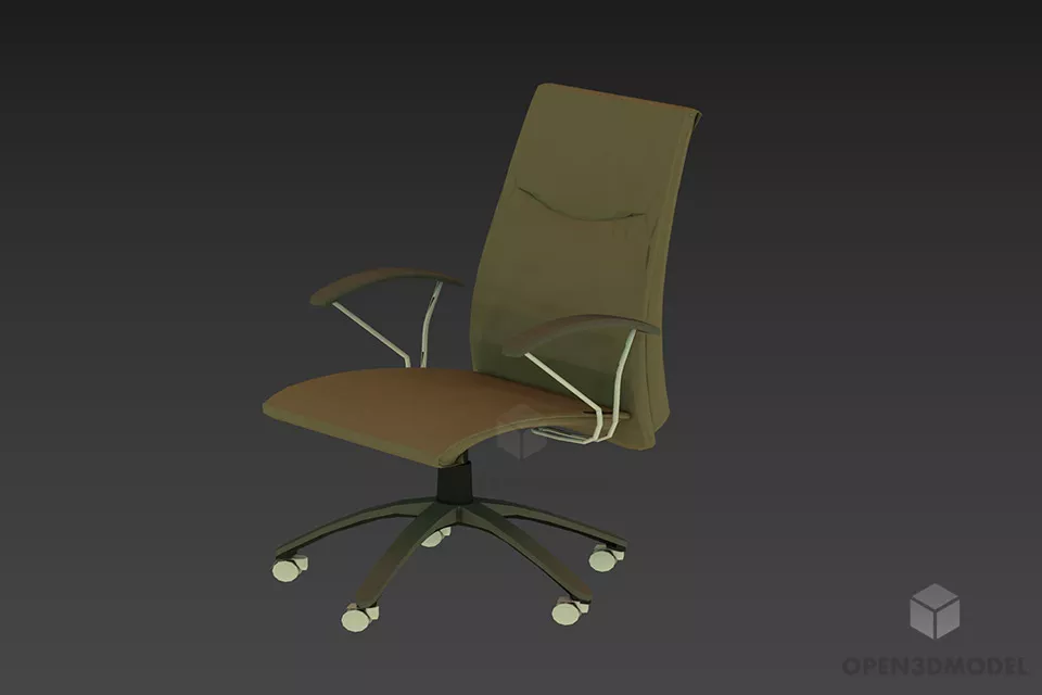 Cozy Armchair Soft Upholstery 3d model