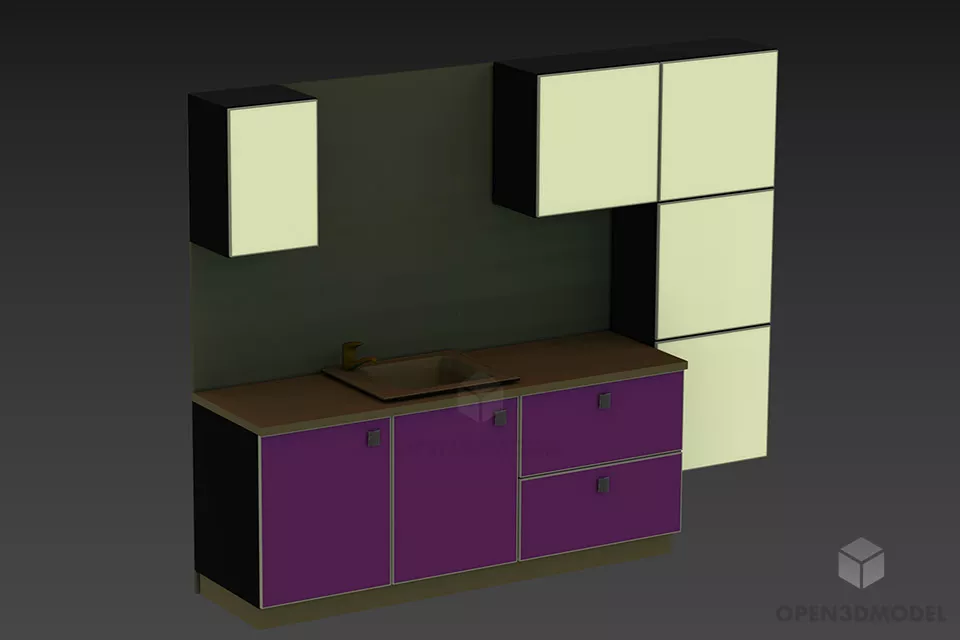 Bread On Wooden Board 3d model