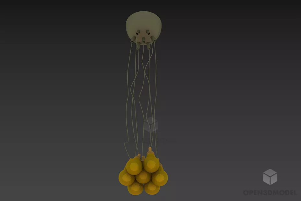 Table Lamp With Circulars Shape Stand 3d model