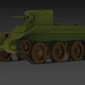 Ww2 Tank Bt2 3d model