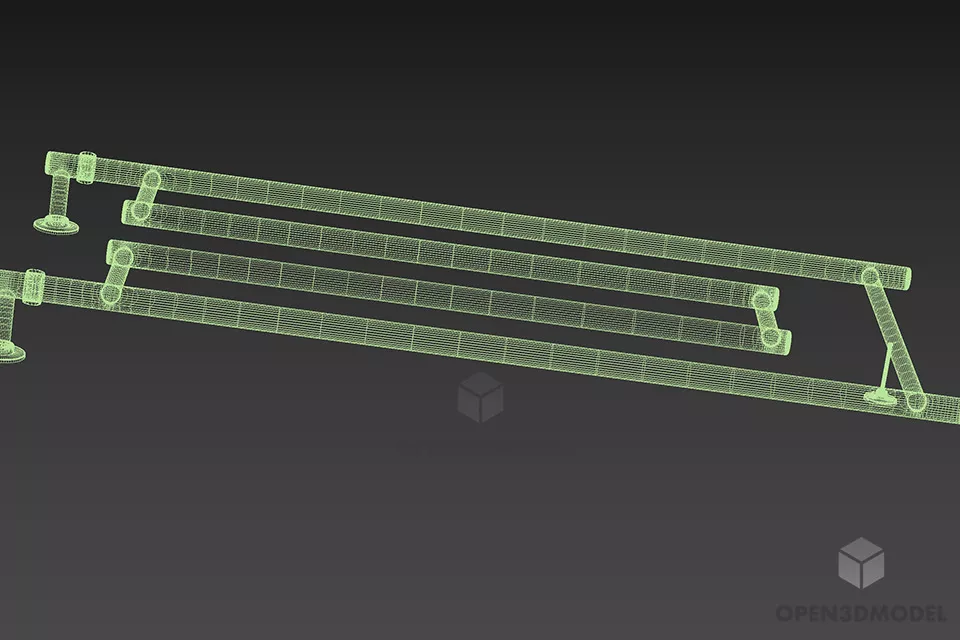 Towel Rack Holder 3d model 2