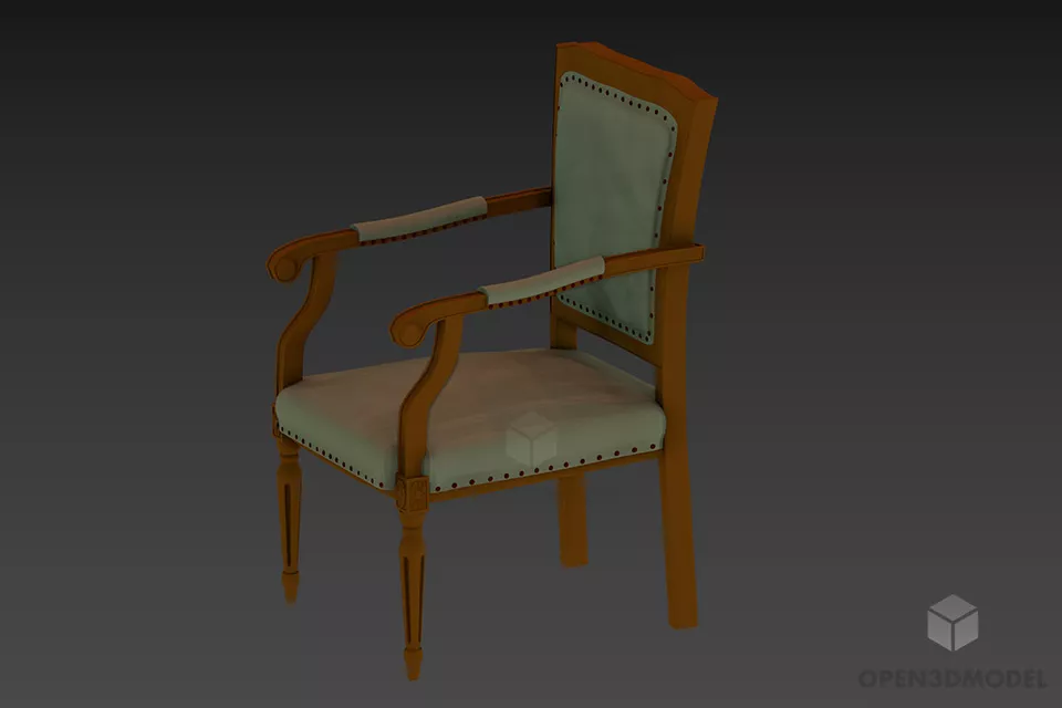 Round Egg Armchair Fixed Leg 3d model