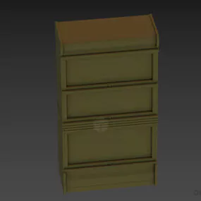 Side Locker Antique Style 3d model