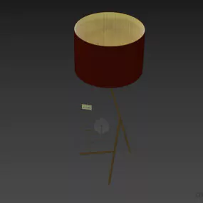 Cylinder Floor Lamp Dinkg With Stand 3d model