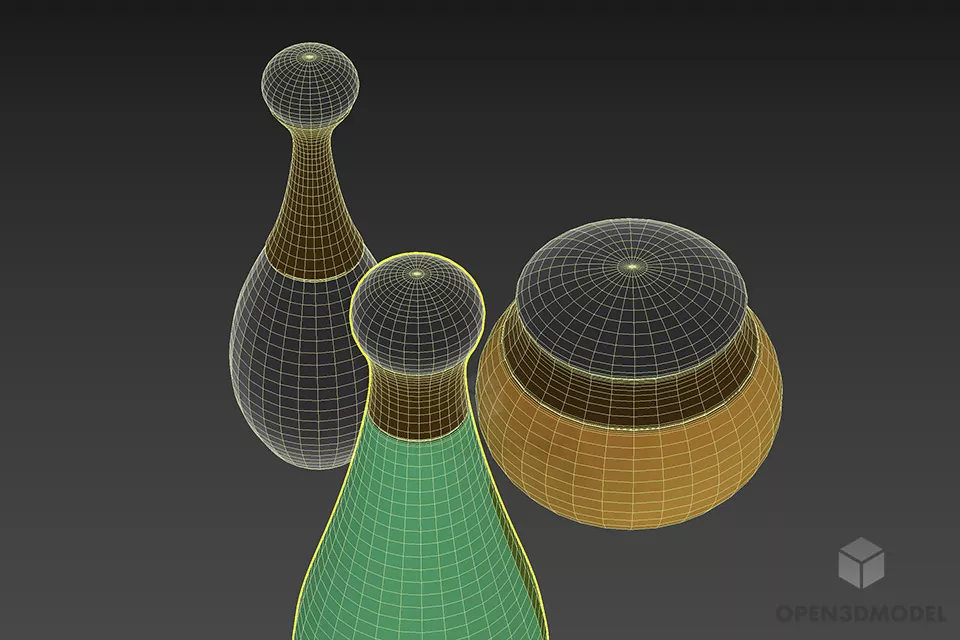Set Of Perfume Dior Bottles 3d model 2
