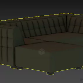 Sectional Sofa Upholstery L Shape 3d model