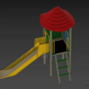 Slide For Kid Outdoor Playground 3d model